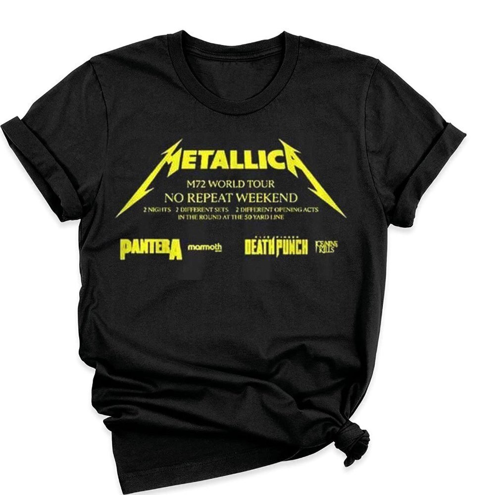Metallica Rock Band M72 World Tour Two Sides Tshirt